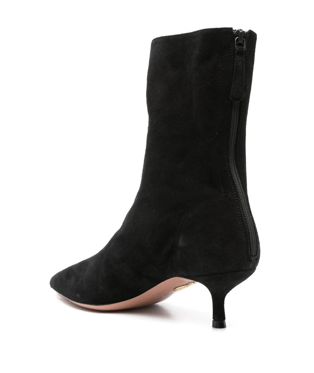 AQUAZZURA Черные замшевые ботильоны, фото 4