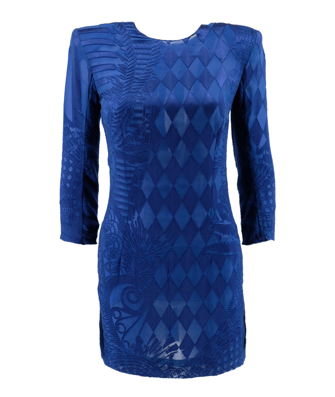BALMAIN Синее вискозное повседневное платье, фото 1