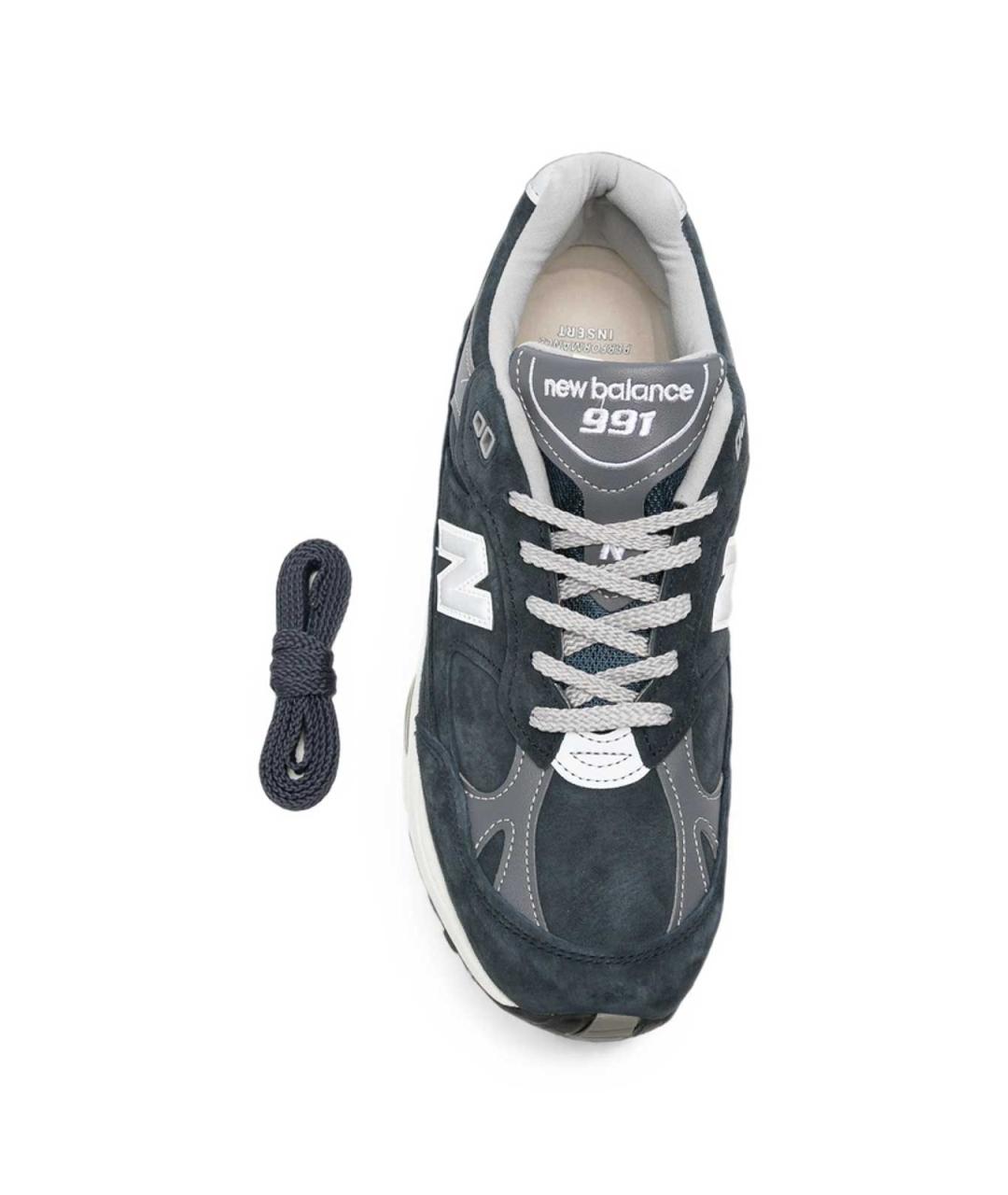NEW BALANCE Синие кожаные низкие кроссовки / кеды, фото 3