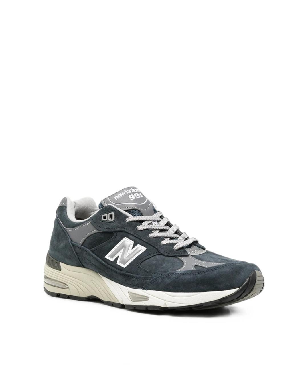 NEW BALANCE Синие кожаные низкие кроссовки / кеды, фото 4