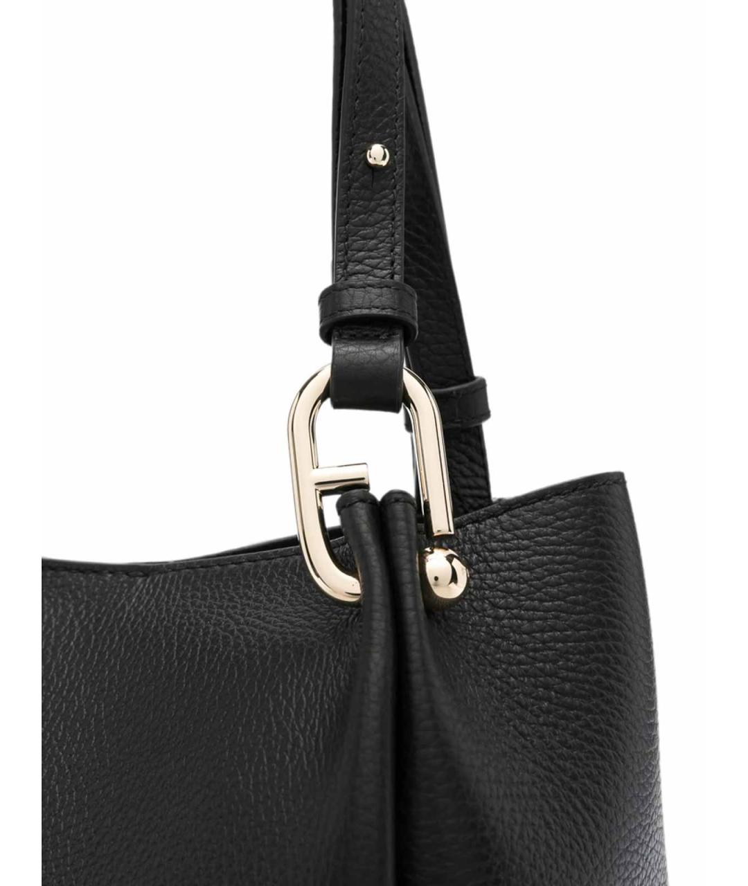 FURLA Черная кожаная сумка тоут, фото 3