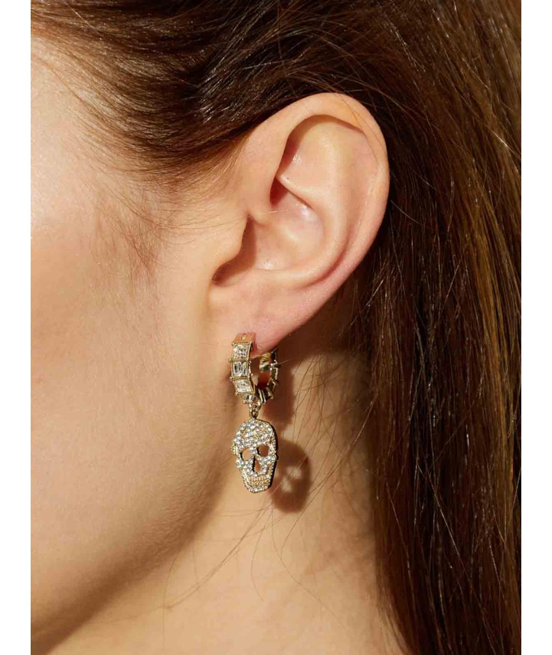 ALEXANDER MCQUEEN Золотые металлические серьги, фото 3