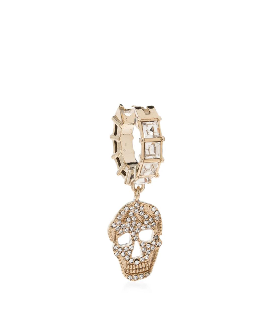 ALEXANDER MCQUEEN Золотые металлические серьги, фото 2