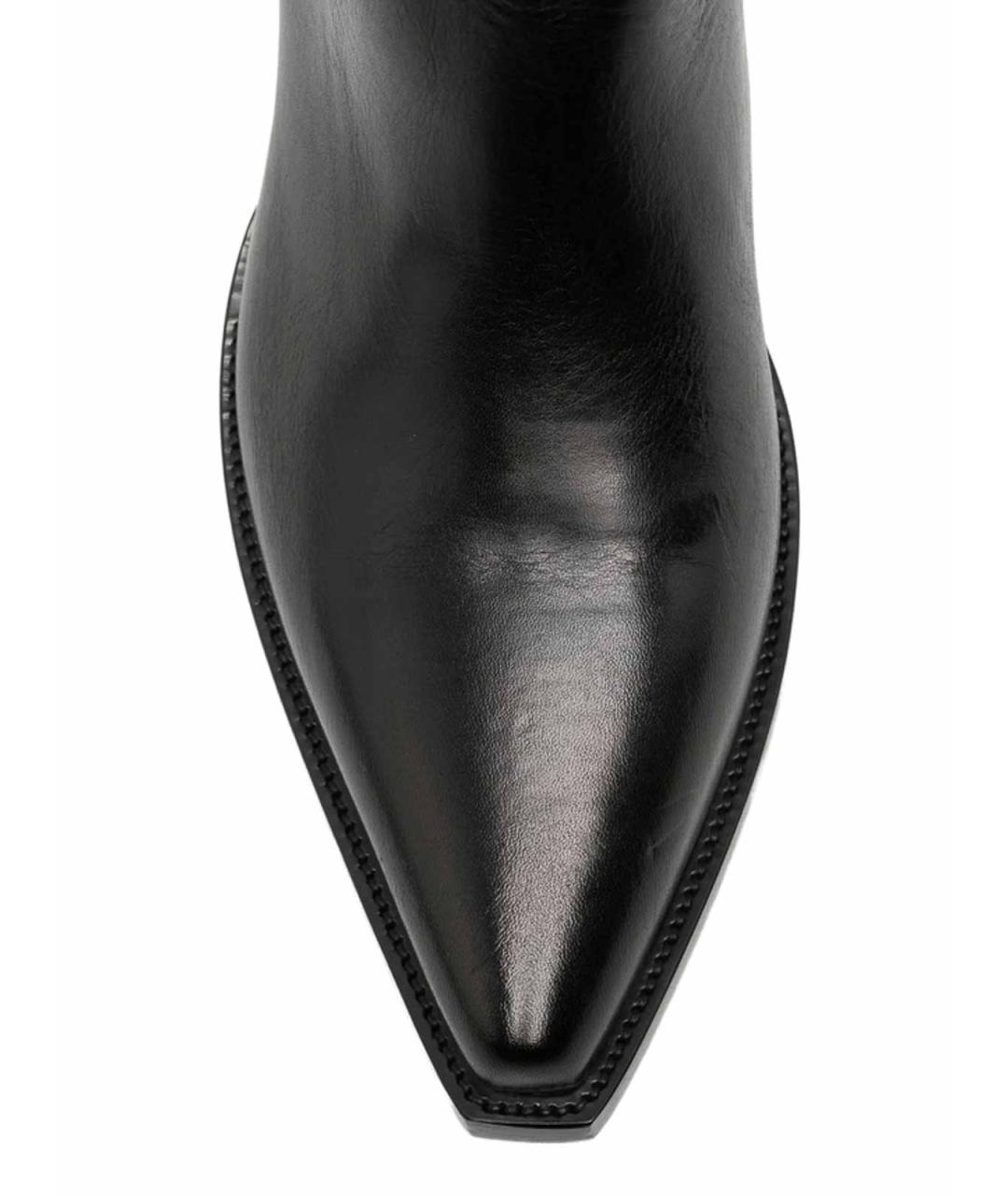 ANN DEMEULEMEESTER Черные кожаные ботильоны, фото 4