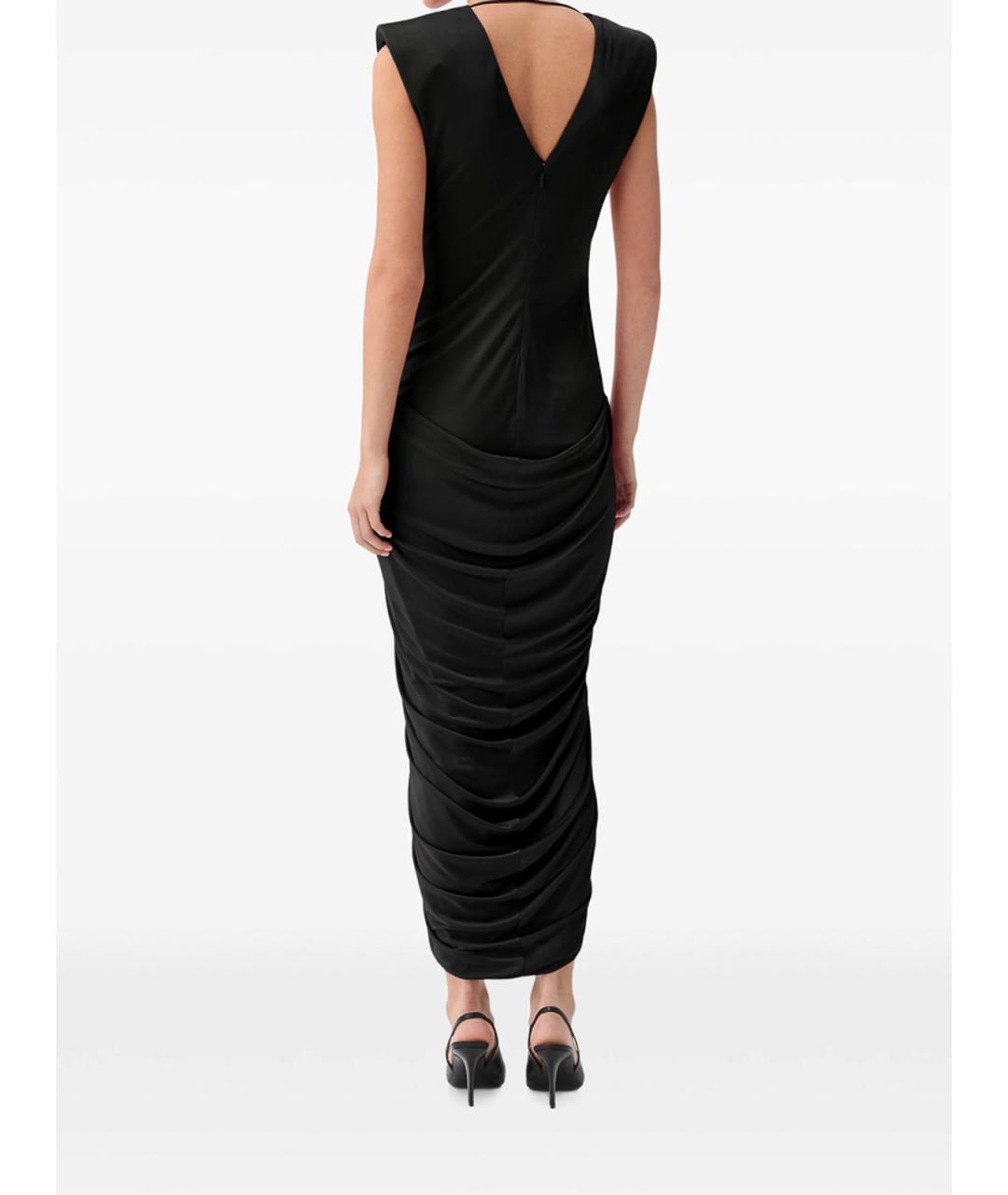 VERSACE Черное вискозное вечернее платье, фото 3