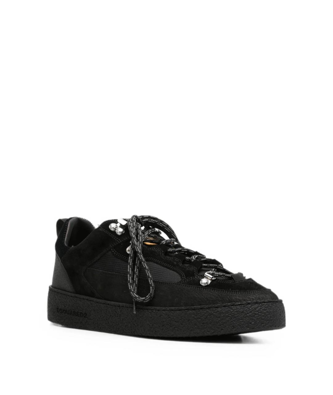 DSQUARED2 Черные низкие кроссовки / кеды, фото 2