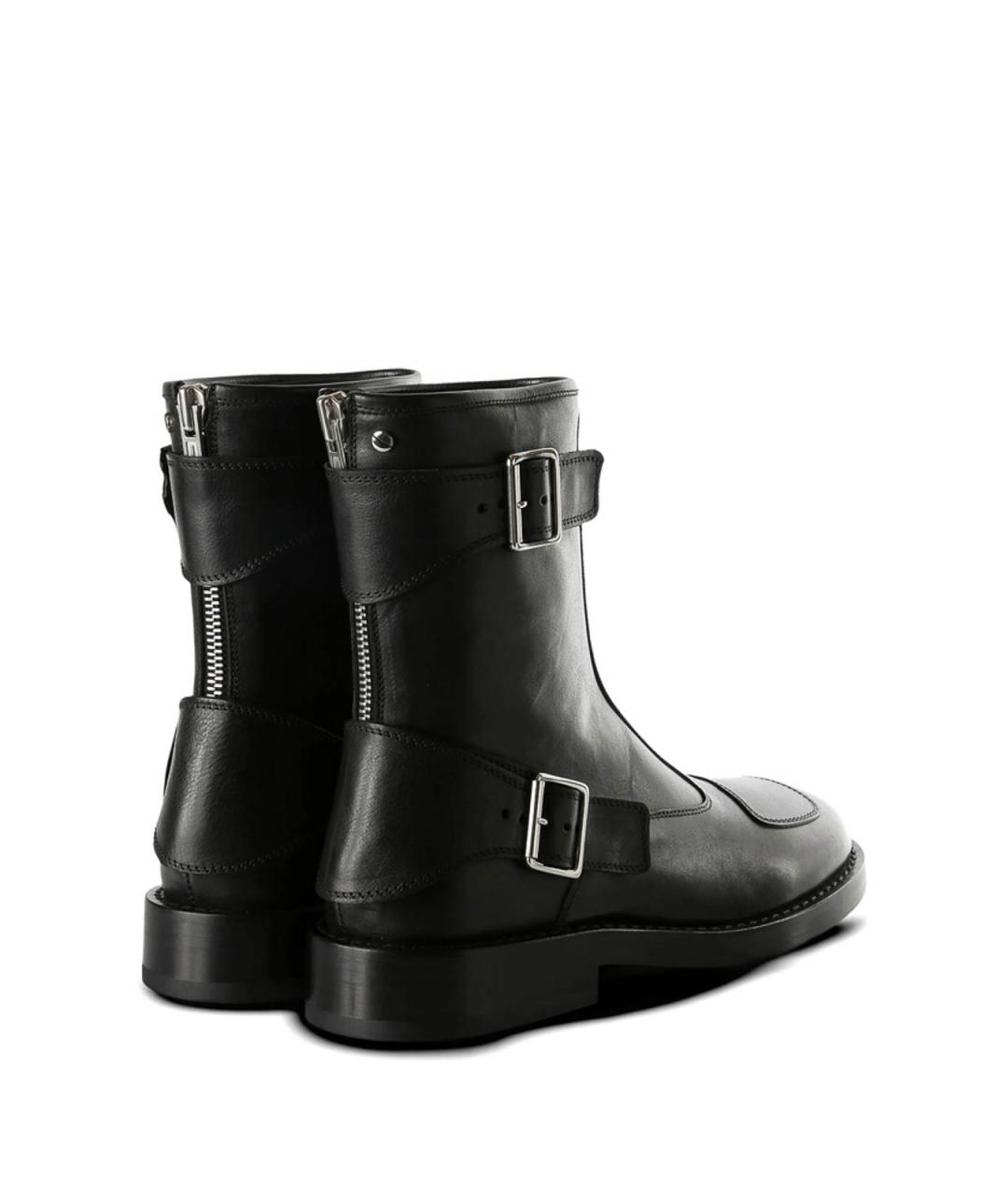 ANN DEMEULEMEESTER Черные кожаные высокие ботинки, фото 2