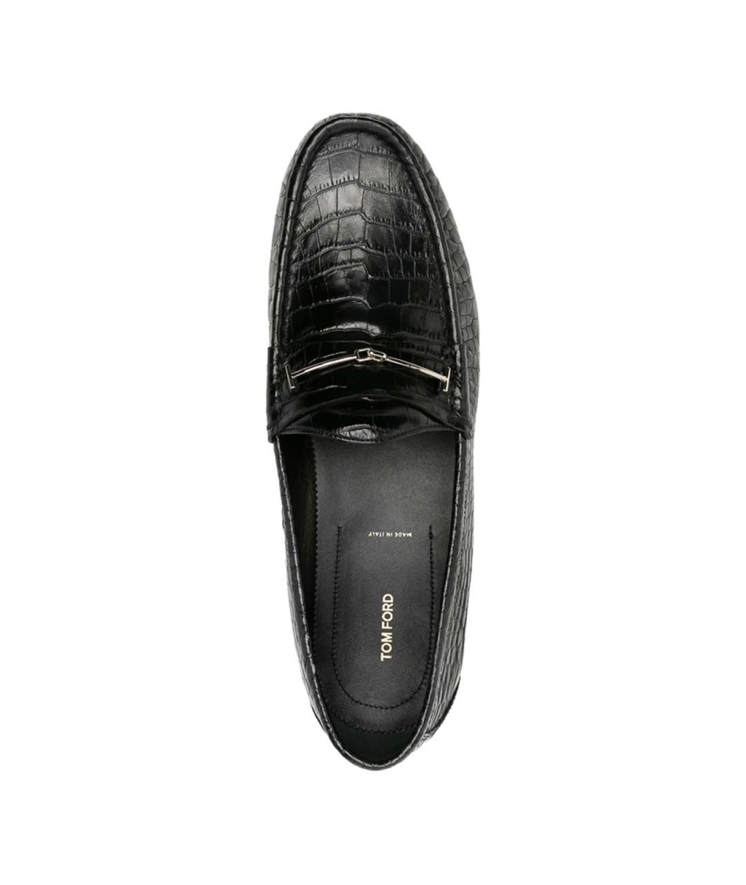 TOM FORD Черные кожаные лоферы, фото 4