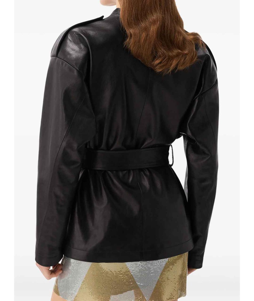 VERSACE Черная кожаная куртка, фото 3