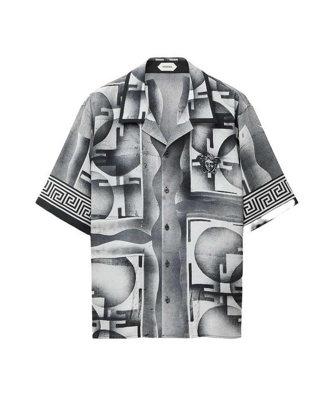 VERSACE Черная шелковая кэжуал рубашка, фото 1