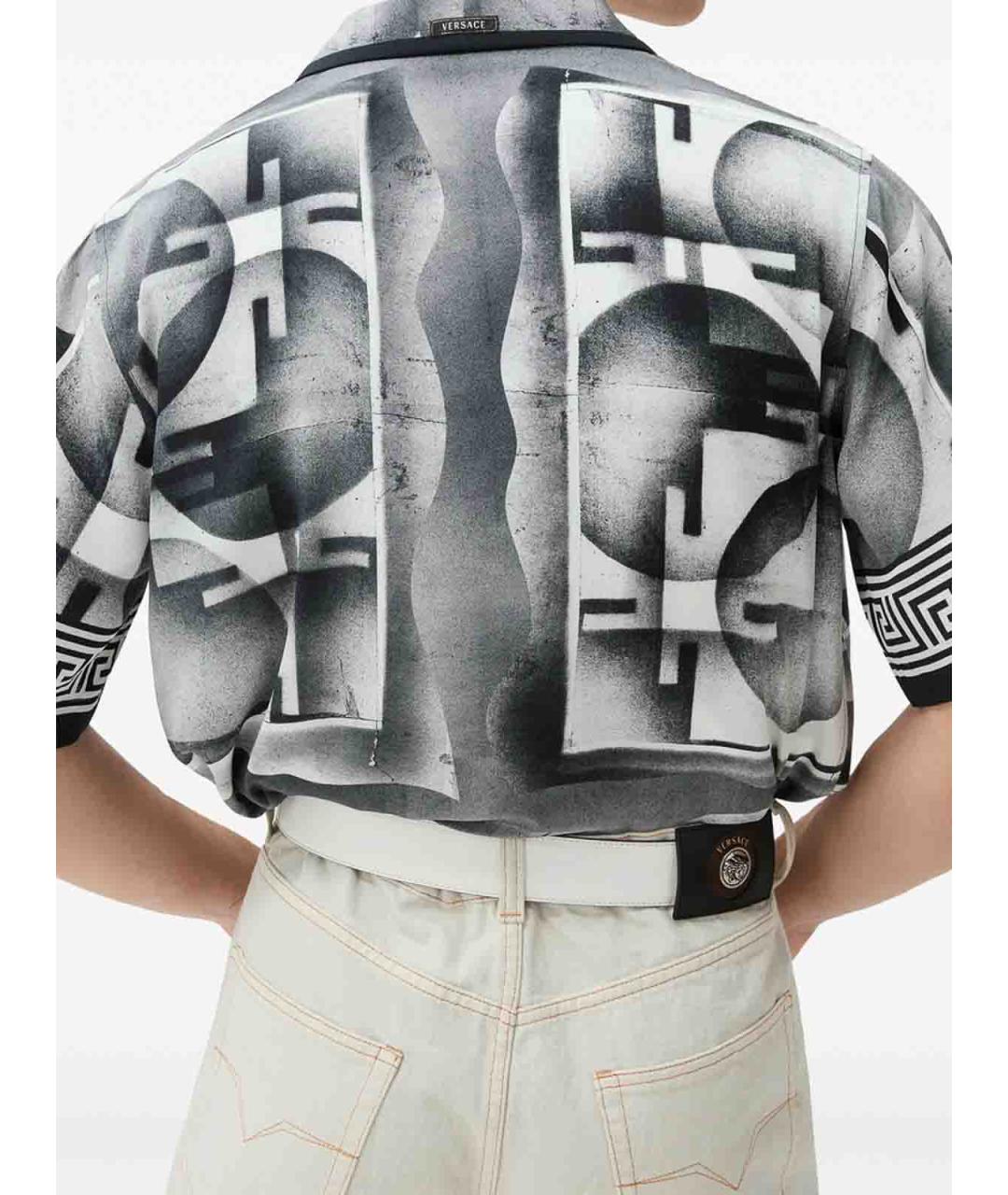 VERSACE Черная шелковая кэжуал рубашка, фото 2