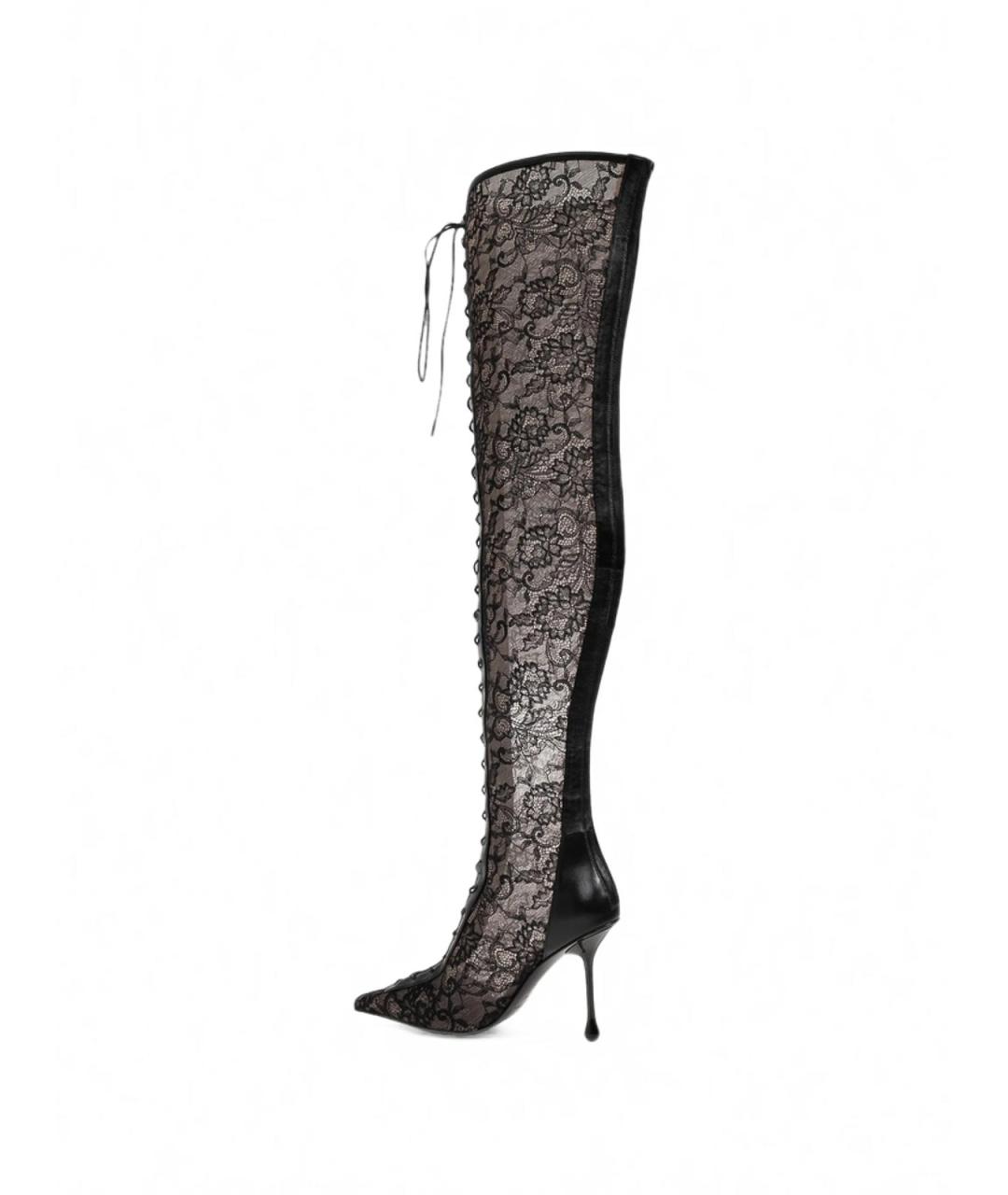 JIMMY CHOO Черные кожаные ботильоны, фото 4