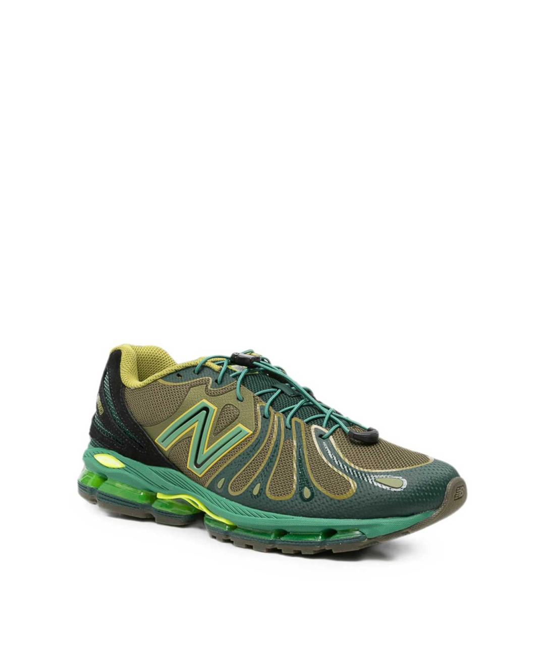 NEW BALANCE Зеленые синтетические низкие кроссовки / кеды, фото 3