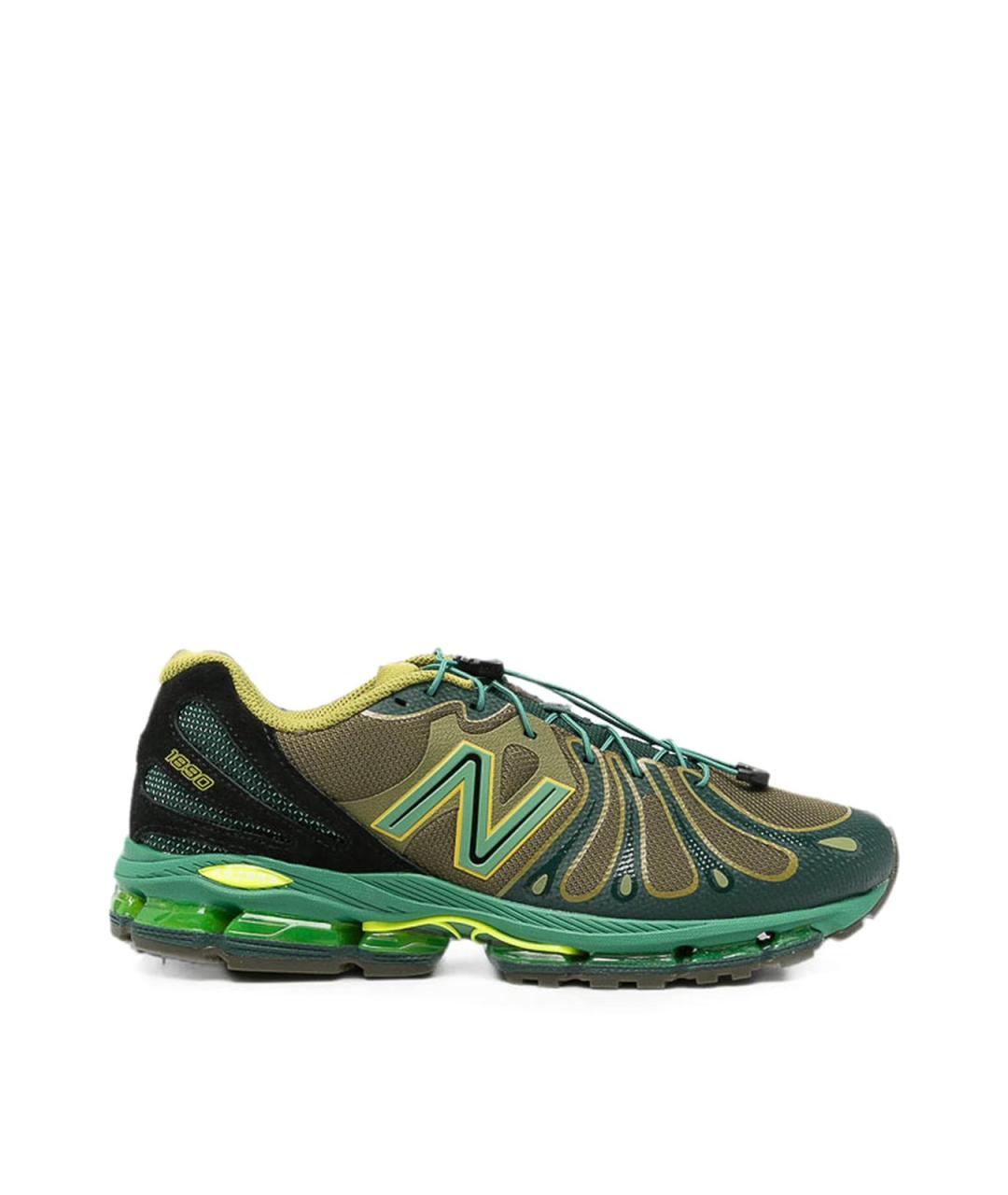 NEW BALANCE Зеленые синтетические низкие кроссовки / кеды, фото 1