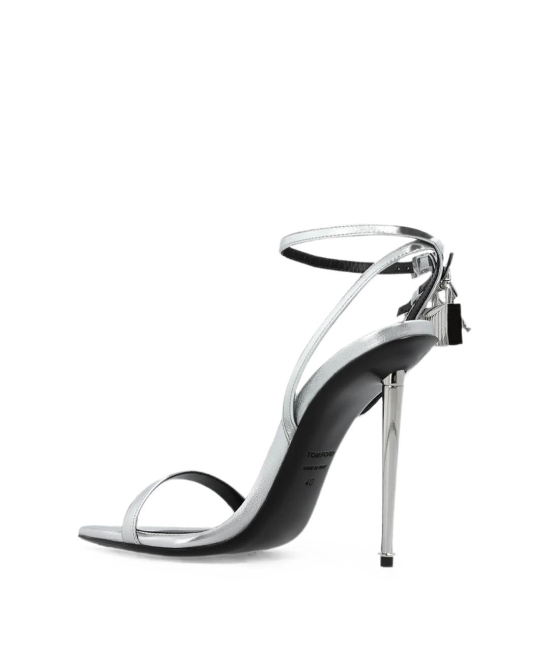 TOM FORD Серебряные босоножки, фото 4