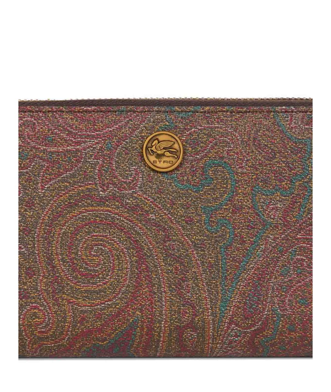 ETRO Коричневый кожаный кошелек, фото 2