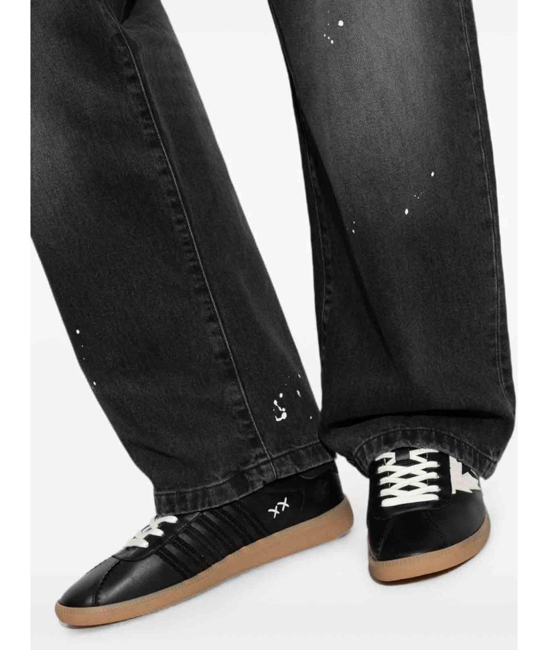DSQUARED2 Черные кожаные низкие кроссовки / кеды, фото 4
