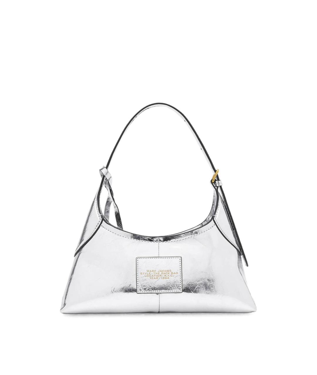 MARC JACOBS Серебряная кожаная сумка с короткими ручками, фото 1