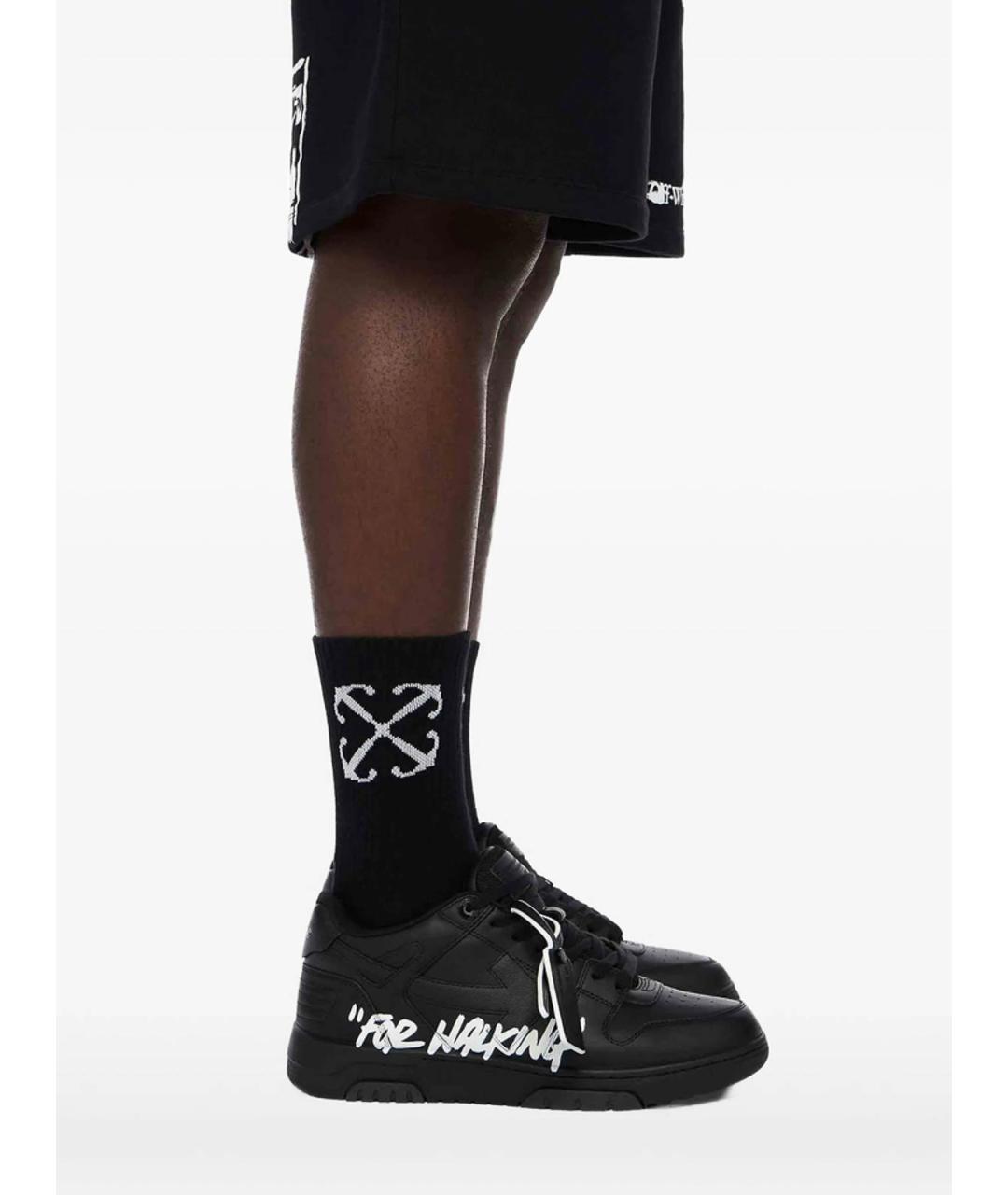OFF-WHITE Черные синтетические низкие кроссовки / кеды, фото 3