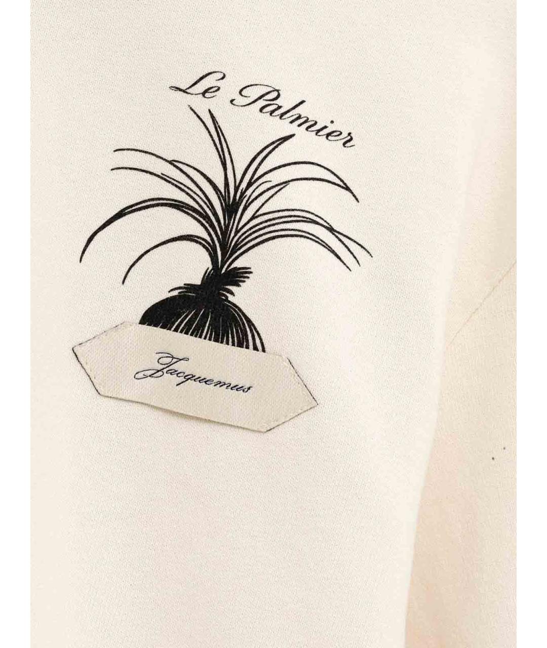 JACQUEMUS Бежевая хлопковая футболка, фото 2