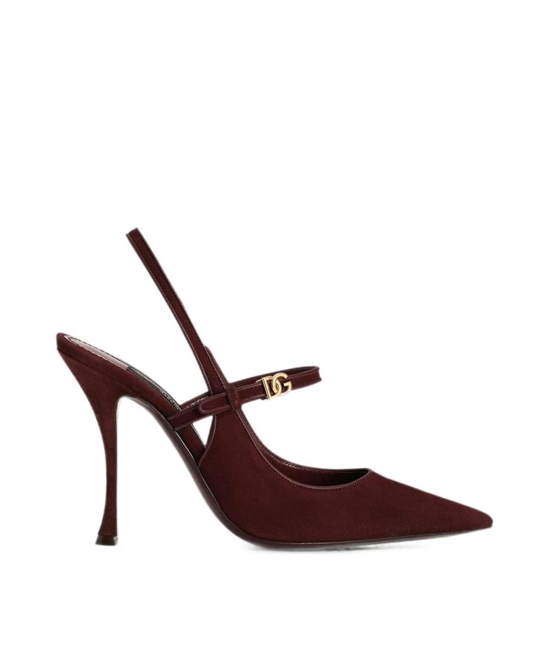 DOLCE&GABBANA Бордовые замшевые туфли, фото 1