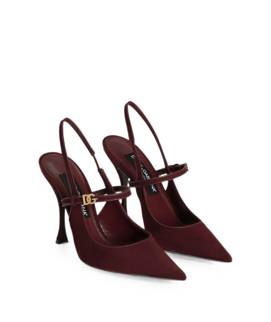 DOLCE&GABBANA Бордовые замшевые туфли, фото 3