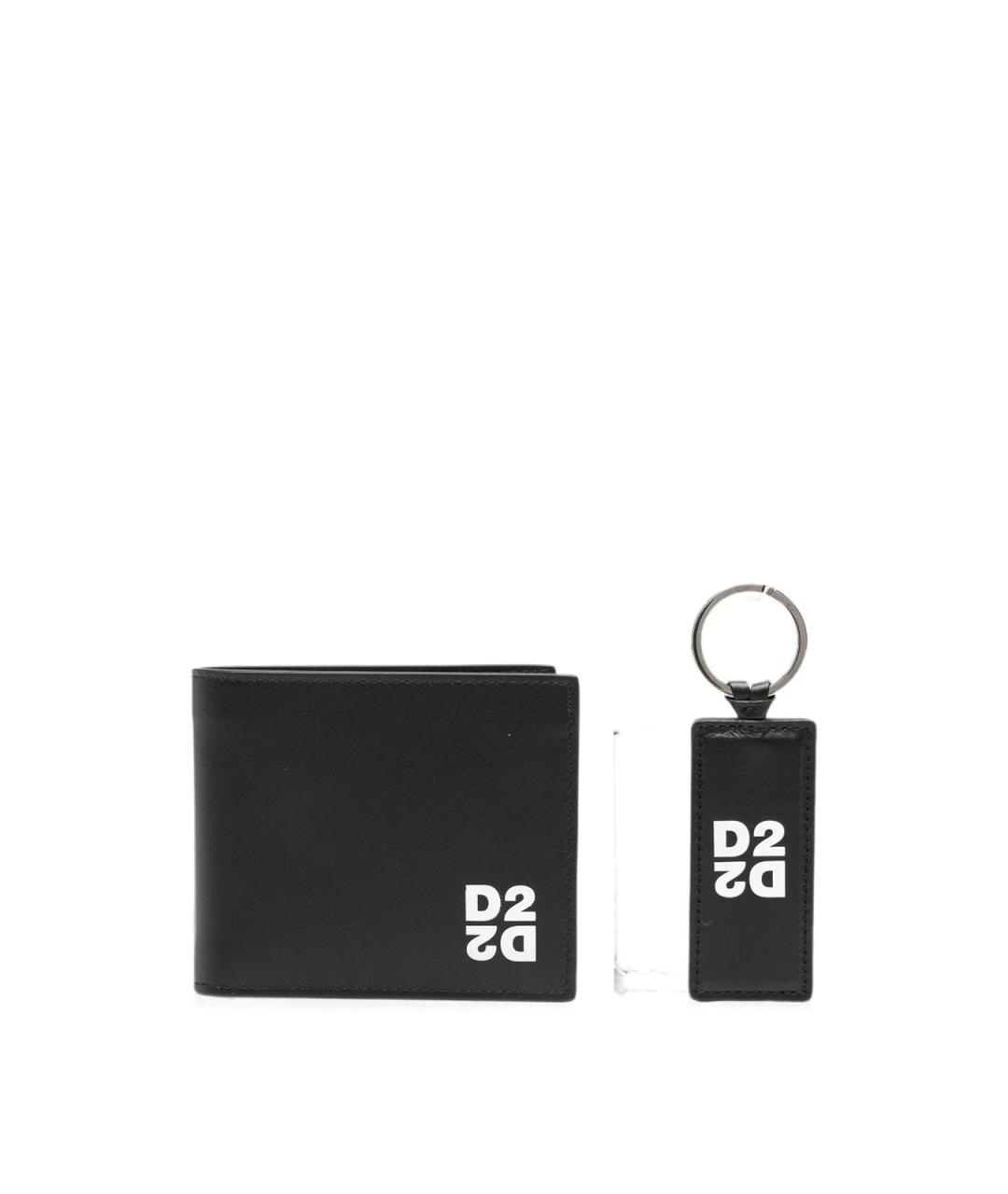 DSQUARED2 Черный кожаный кошелек, фото 1