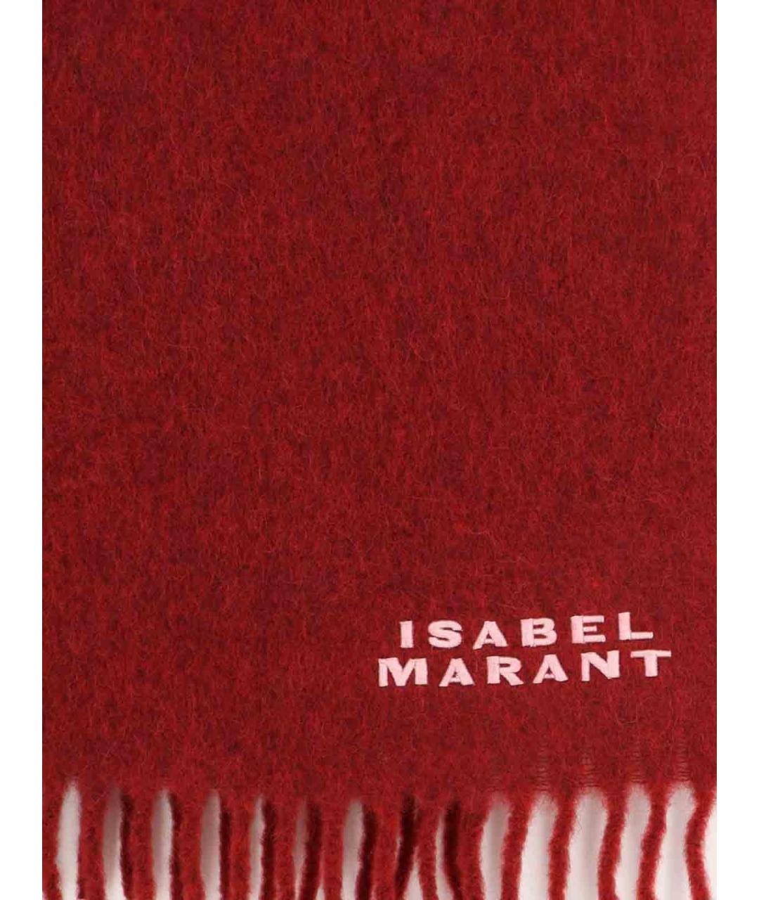 ISABEL MARANT Красный шерстяной шарф, фото 2