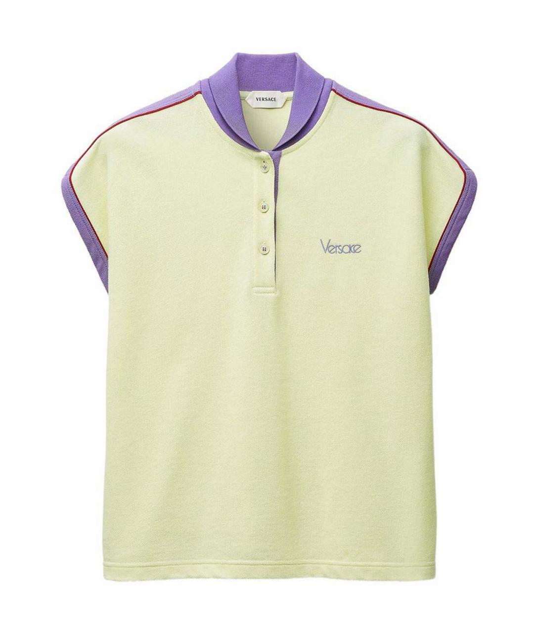VERSACE Желтая хлопковая футболка, фото 1