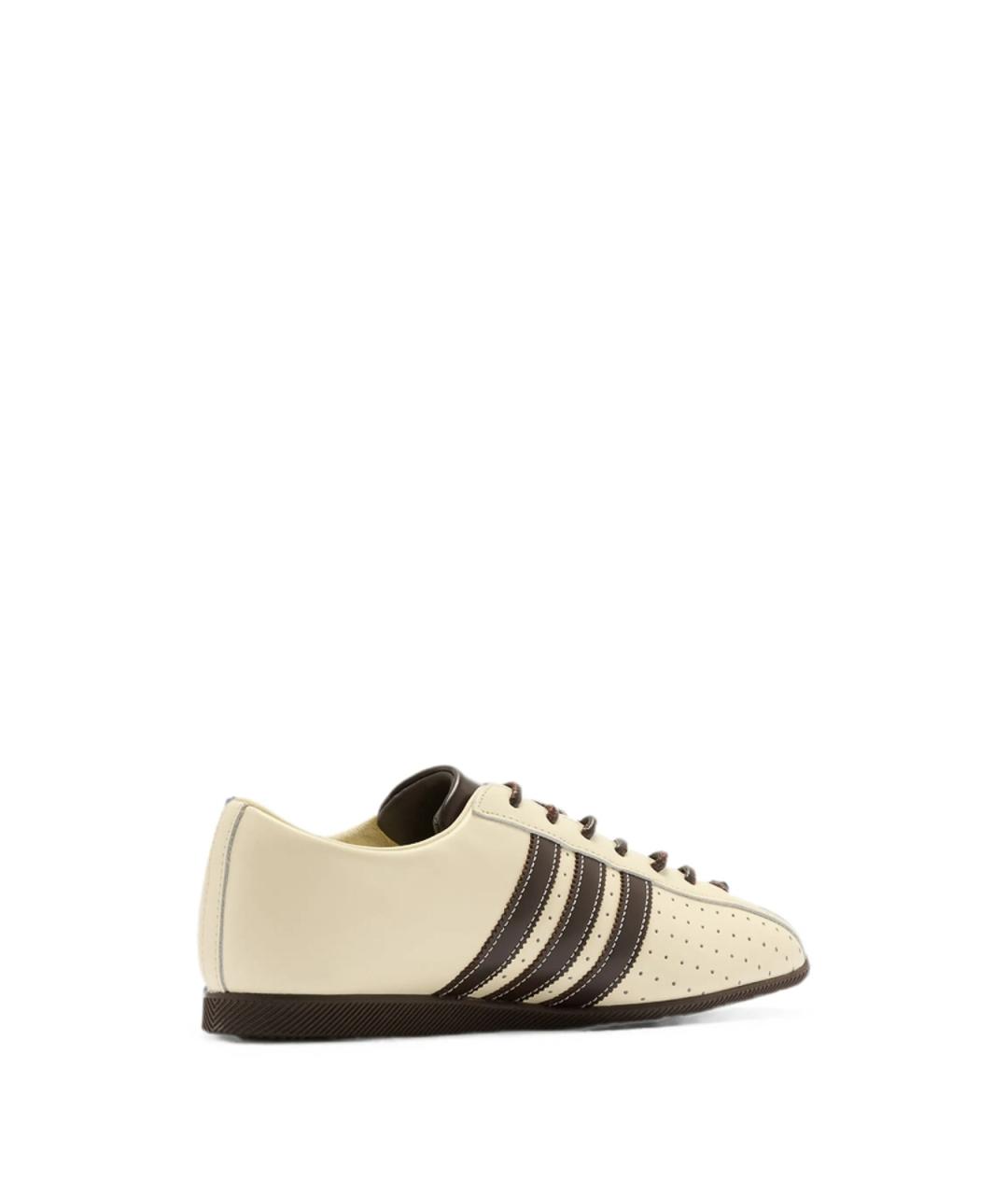 ADIDAS Бежевые кожаные низкие кроссовки / кеды, фото 4