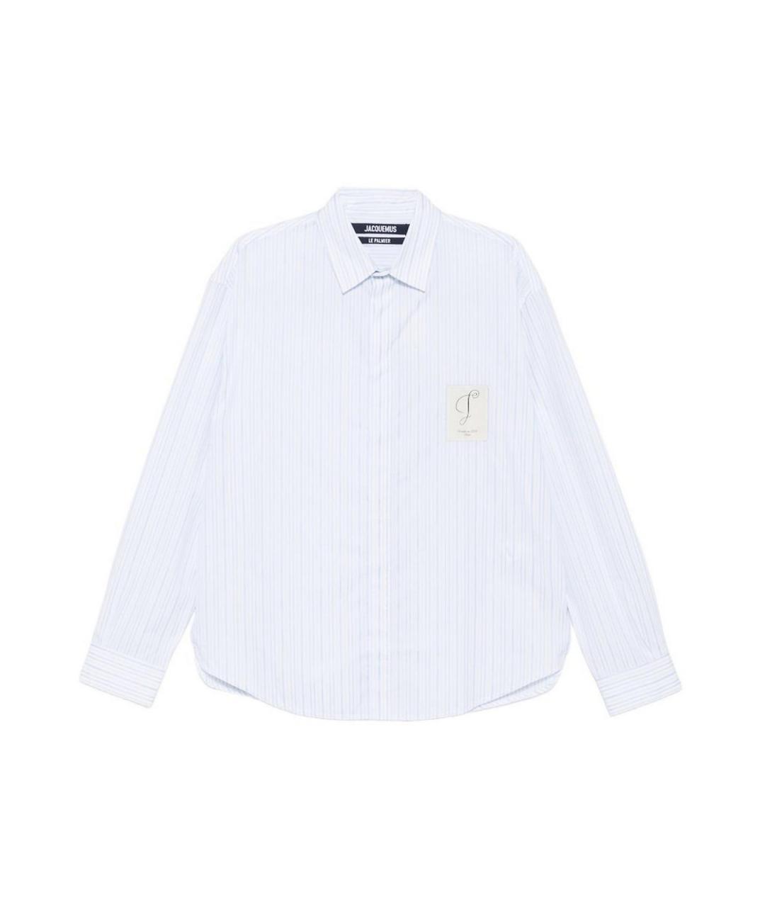 JACQUEMUS Белая хлопковая кэжуал рубашка, фото 1