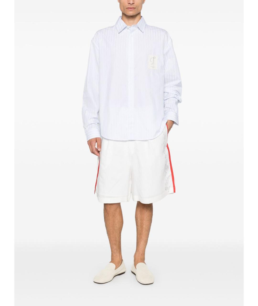 JACQUEMUS Белая хлопковая кэжуал рубашка, фото 3