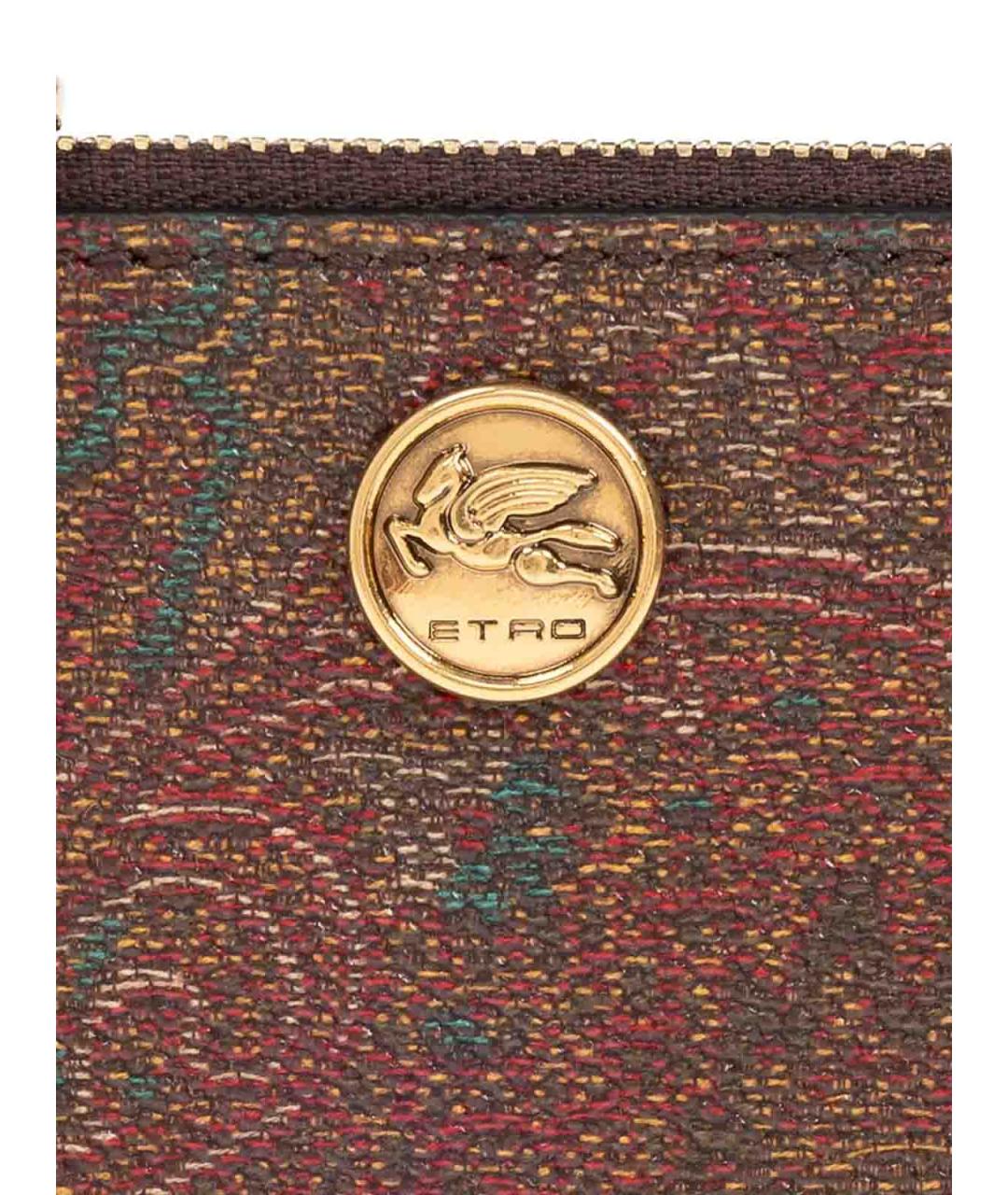 ETRO Коричневый кожаный кардхолдер, фото 4