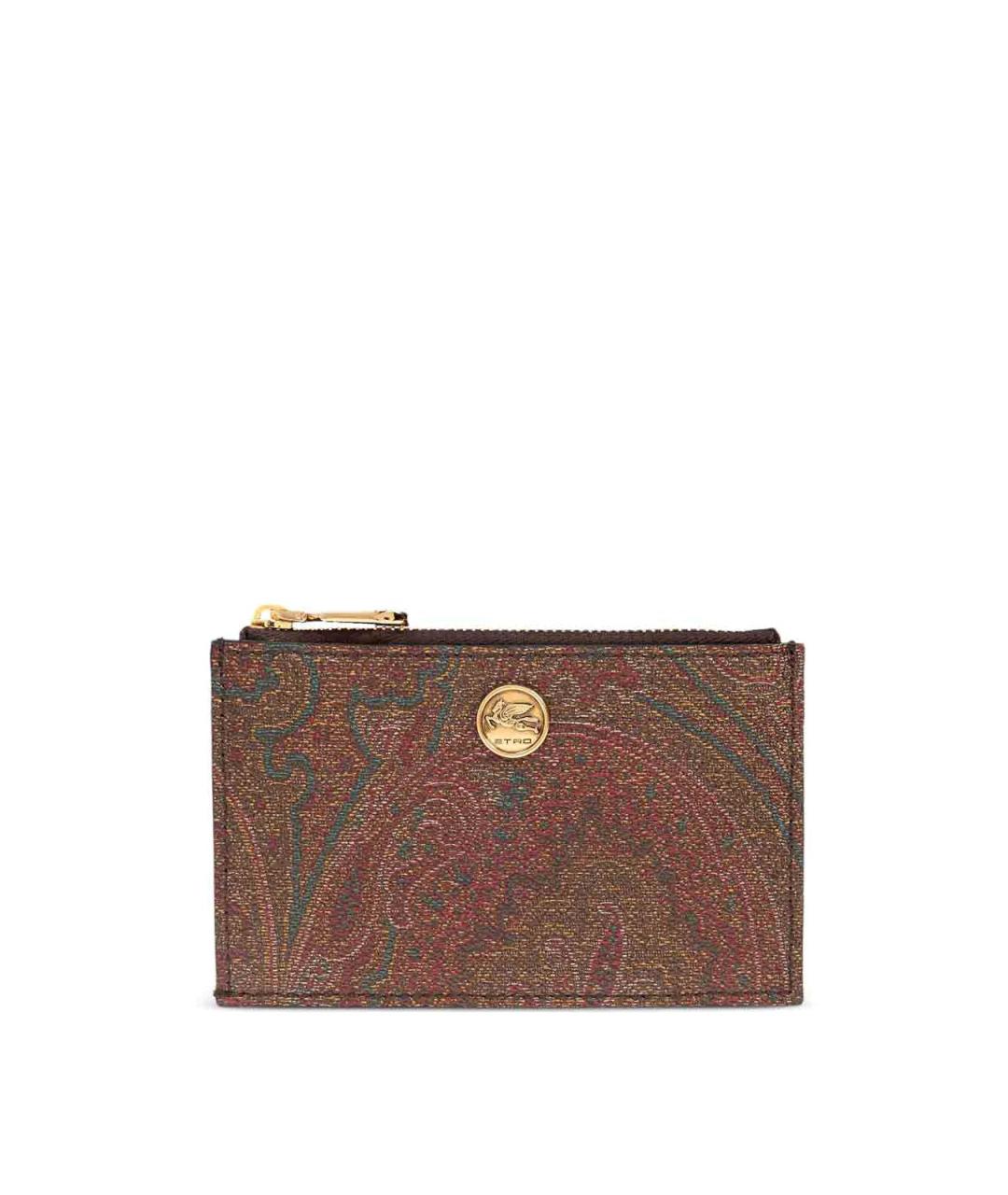 ETRO Коричневый кожаный кардхолдер, фото 1