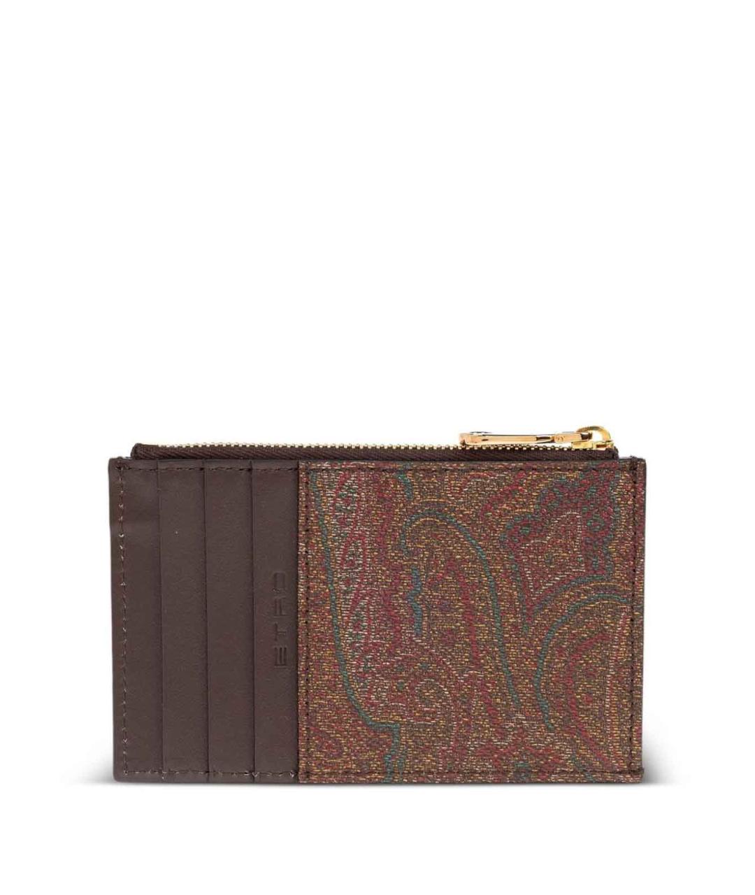 ETRO Коричневый кожаный кардхолдер, фото 3