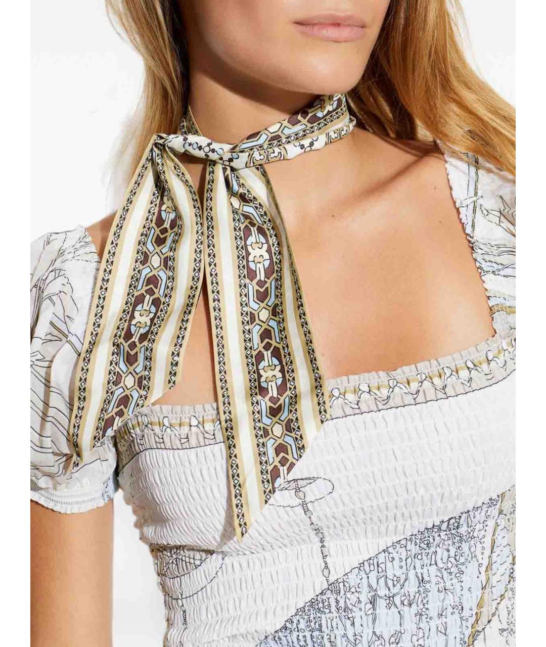 TORY BURCH Мульти шелковый шарф, фото 2