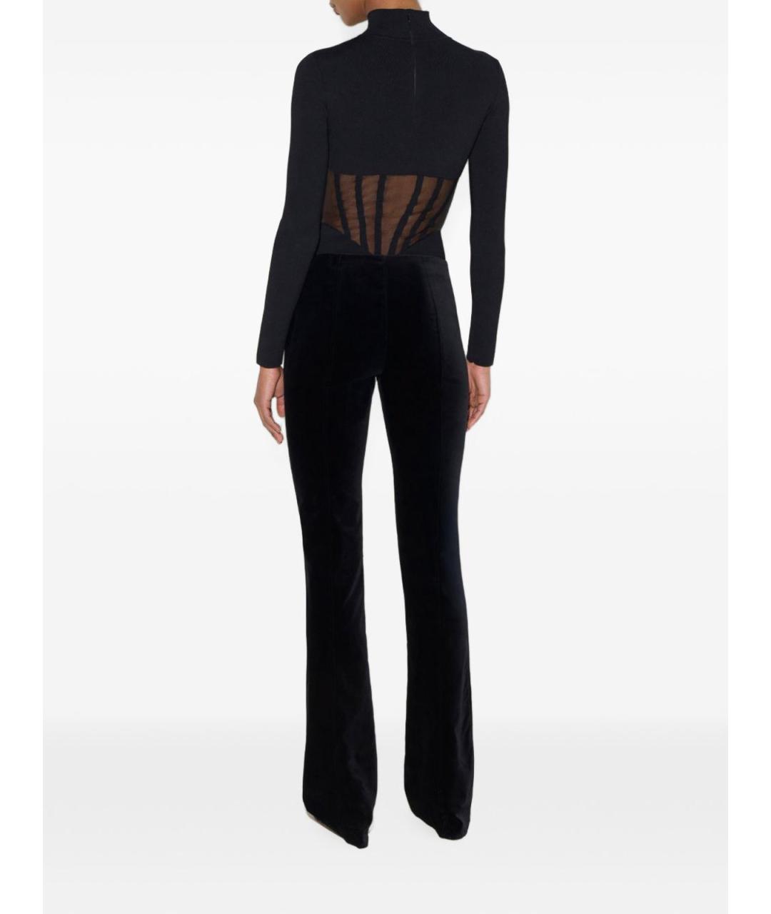 ELISABETTA FRANCHI Черное полиэстеровое боди, фото 2