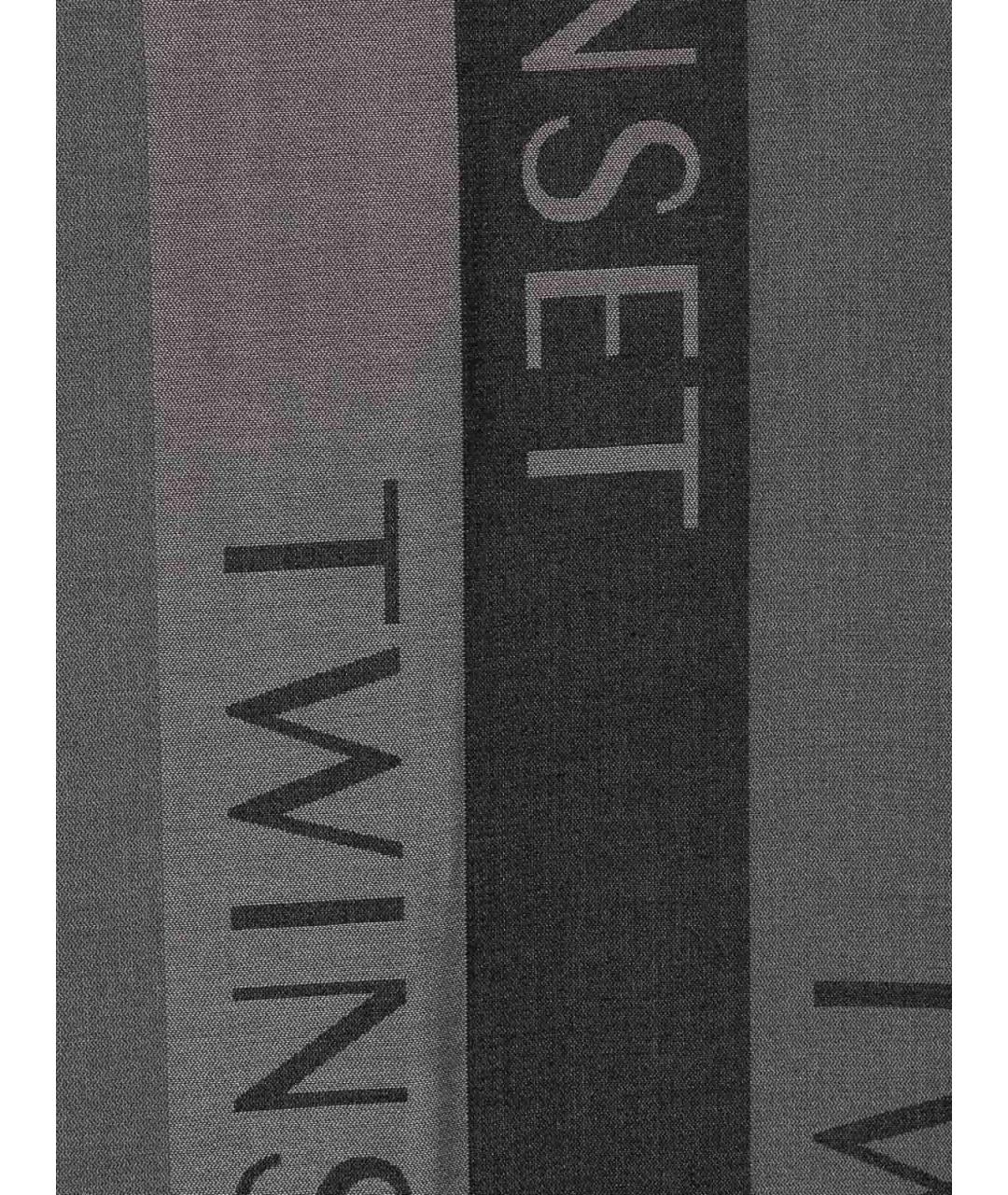 TWIN-SET Серый шарф, фото 2