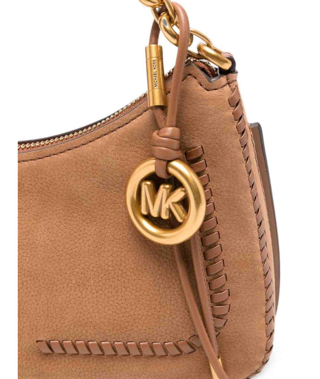 MICHAEL KORS Коричневая замшевая сумка через плечо, фото 4