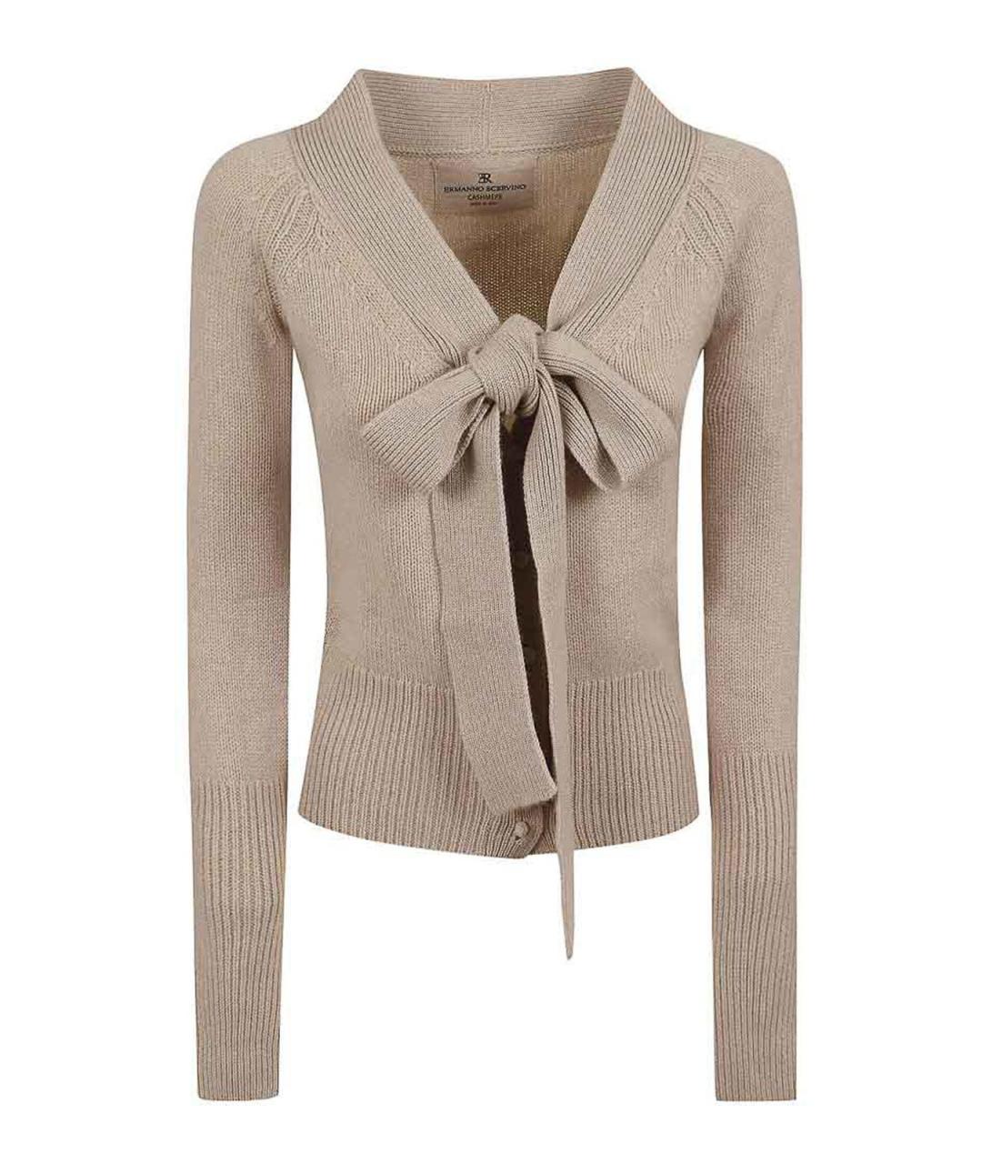 ERMANNO SCERVINO Бежевый кашемировый кардиган, фото 1