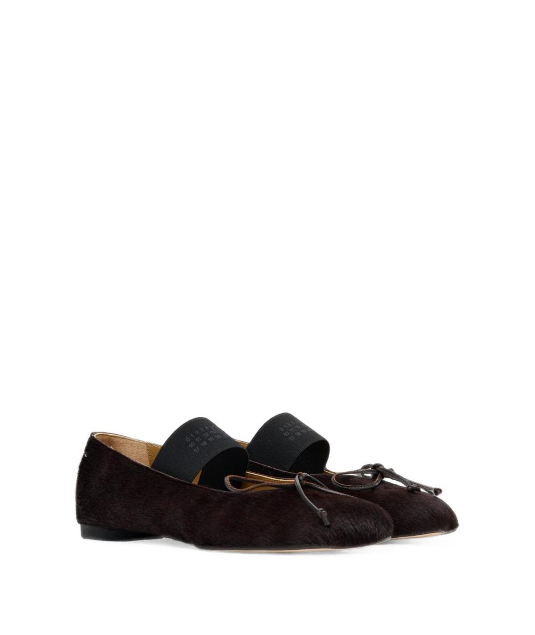 MM6 MAISON MARGIELA Коричневые кожаные балетки, фото 6