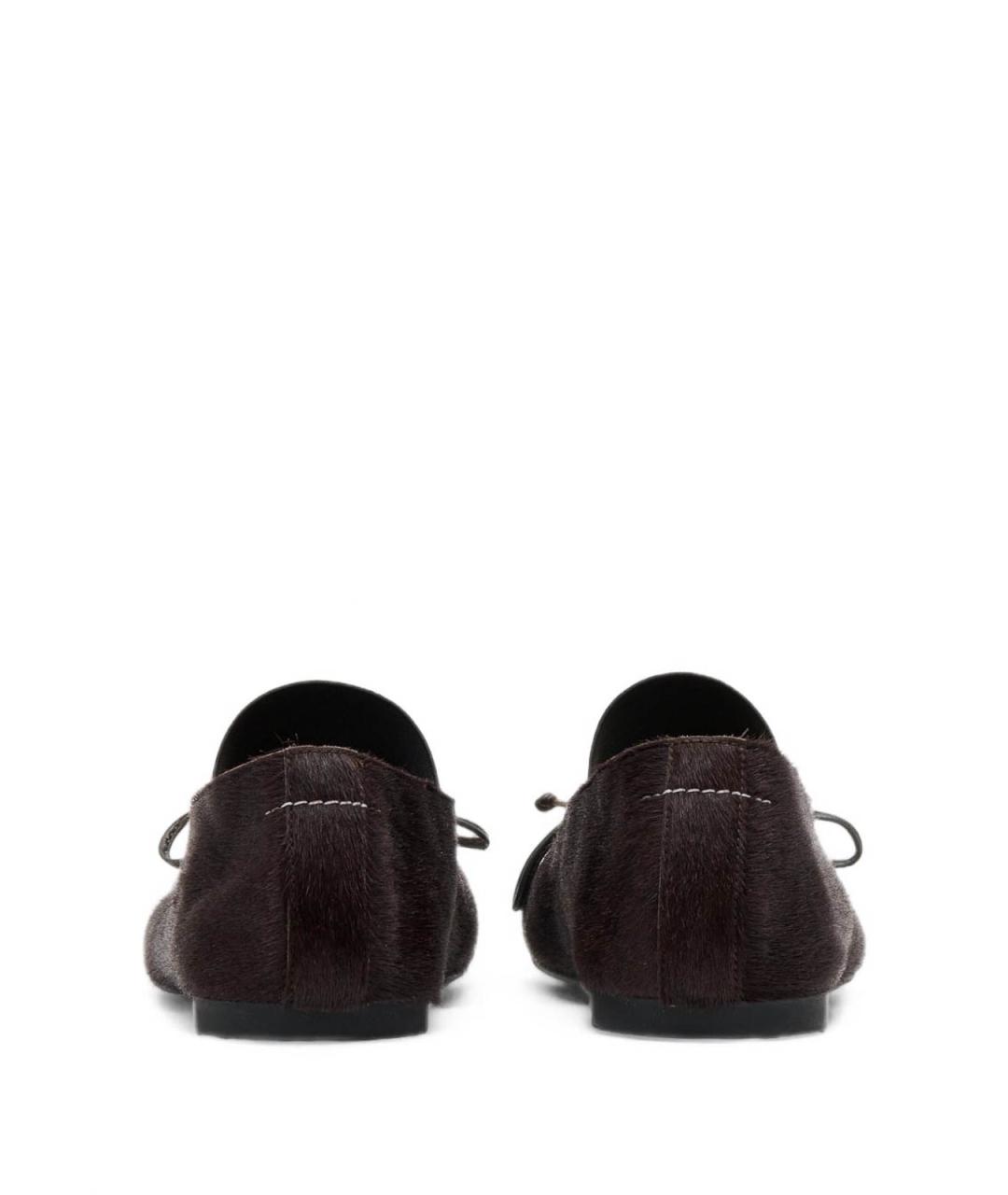 MM6 MAISON MARGIELA Коричневые кожаные балетки, фото 5