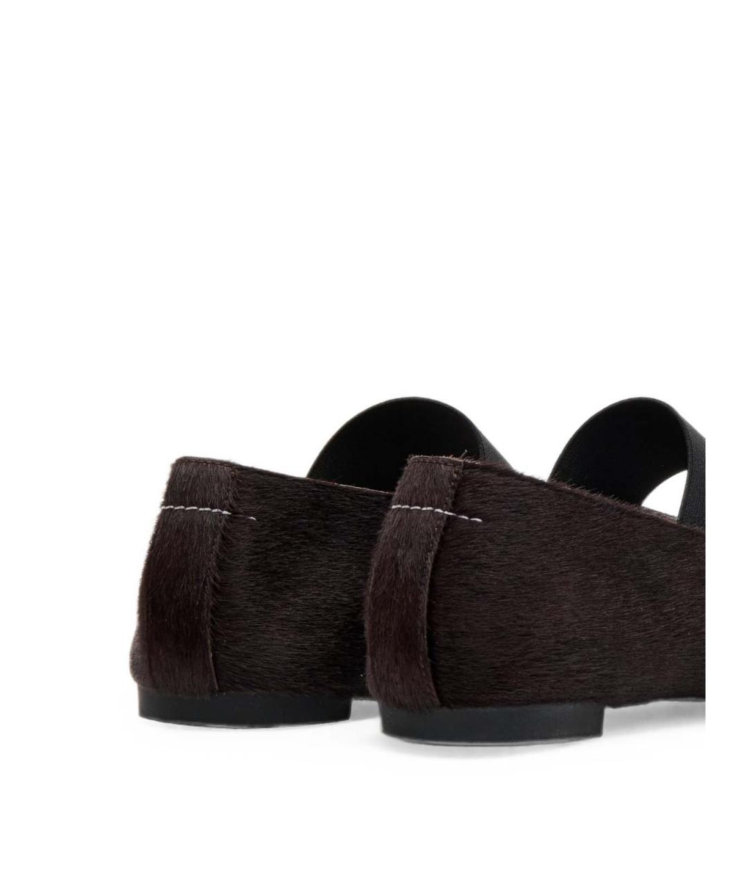 MM6 MAISON MARGIELA Коричневые кожаные балетки, фото 3