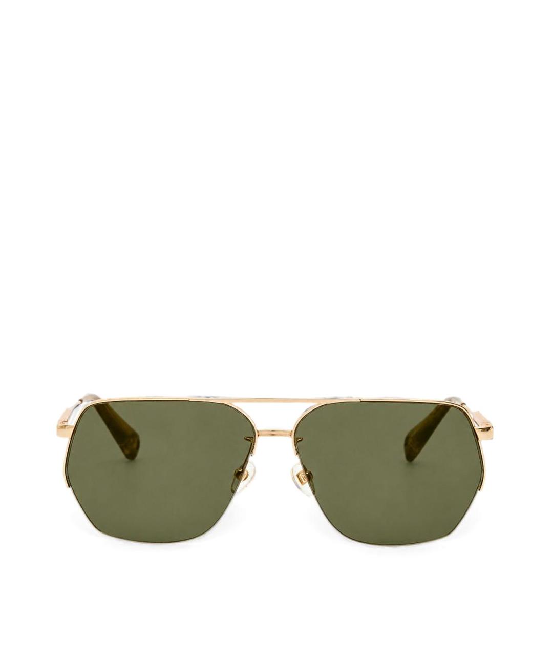 JACQUEMUS Золотые металлические солнцезащитные очки, фото 1