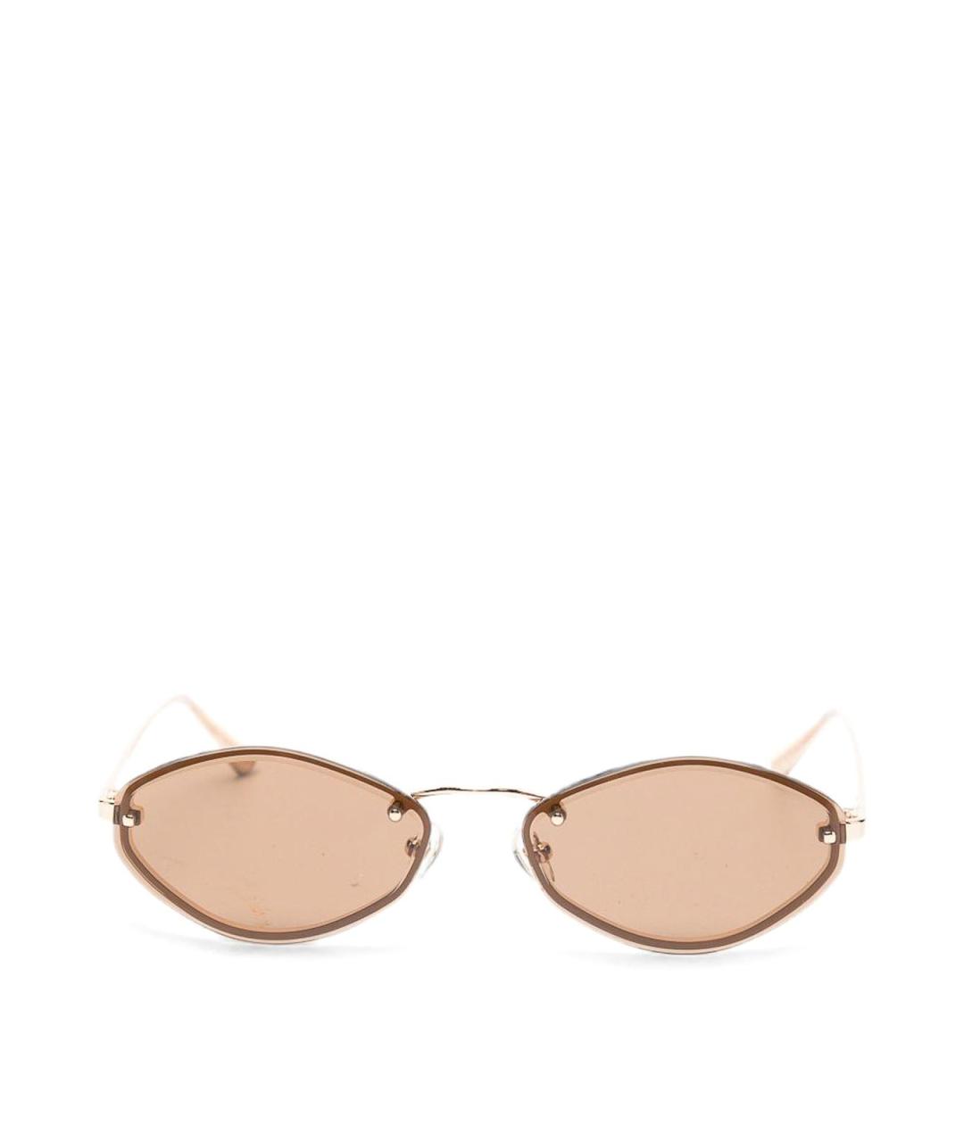 JACQUEMUS Золотые металлические солнцезащитные очки, фото 1