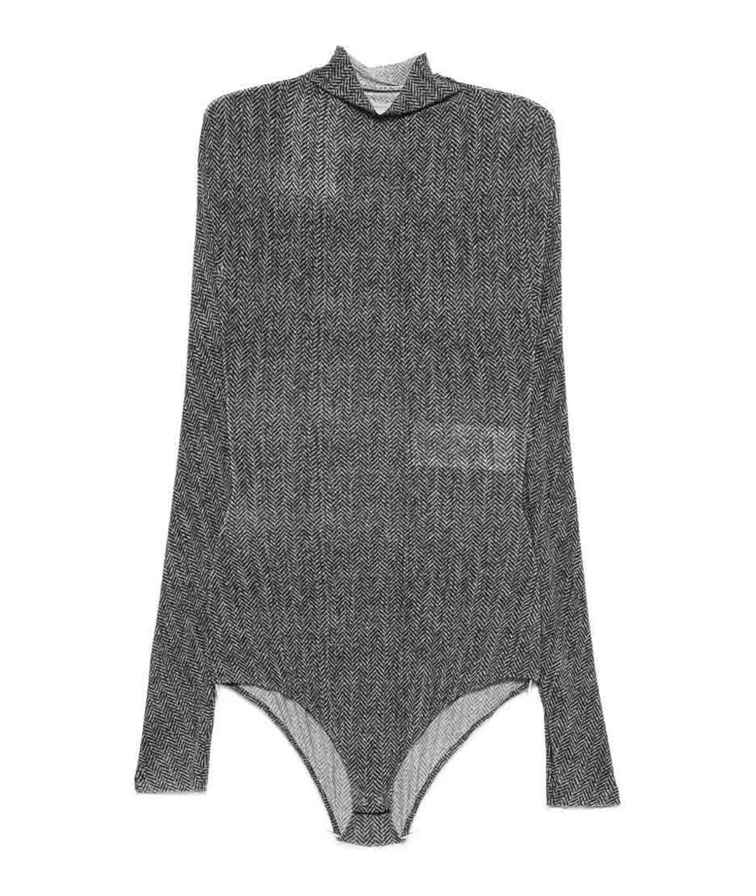 MAISON MARGIELA Серое вискозное боди, фото 1