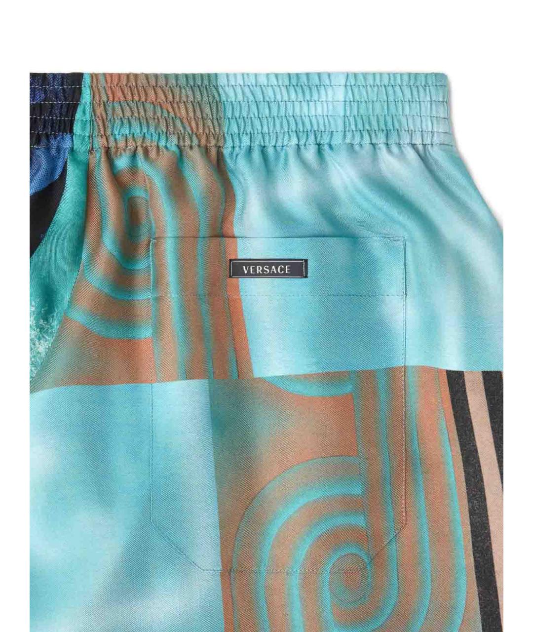 VERSACE Мульти шелковые шорты, фото 3