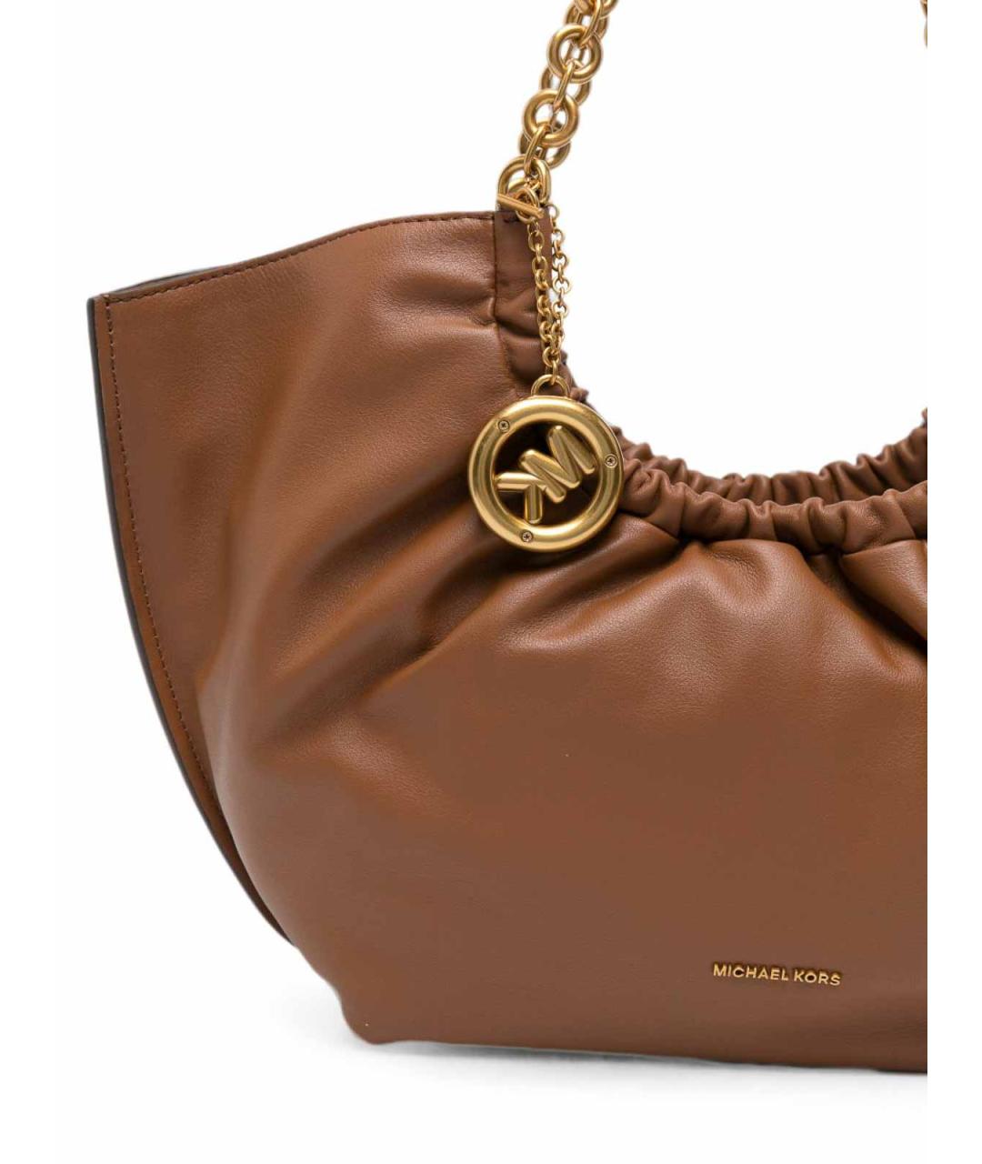 MICHAEL KORS Коричневая кожаная сумка тоут, фото 5