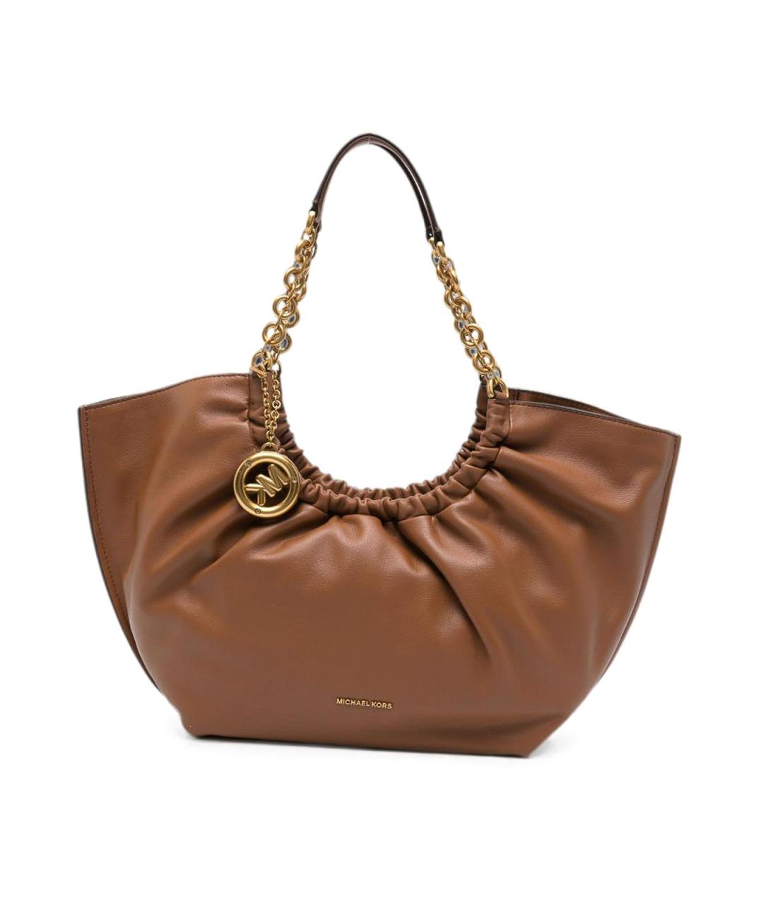 MICHAEL KORS Коричневая кожаная сумка тоут, фото 1