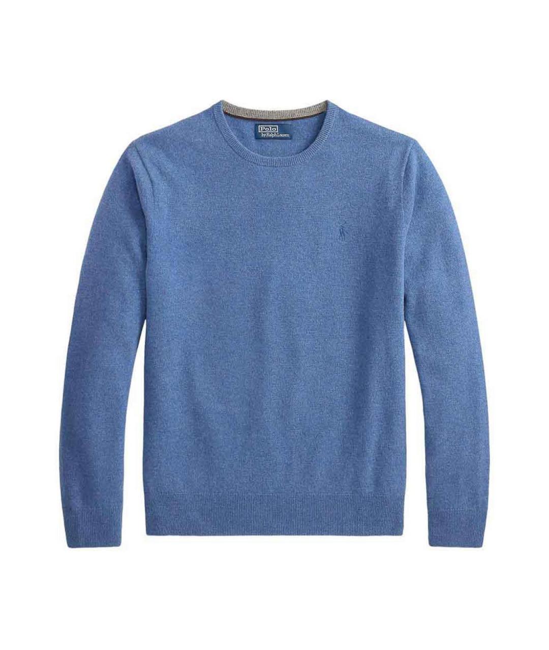 POLO RALPH LAUREN Голубой шерстяной джемпер / свитер, фото 1